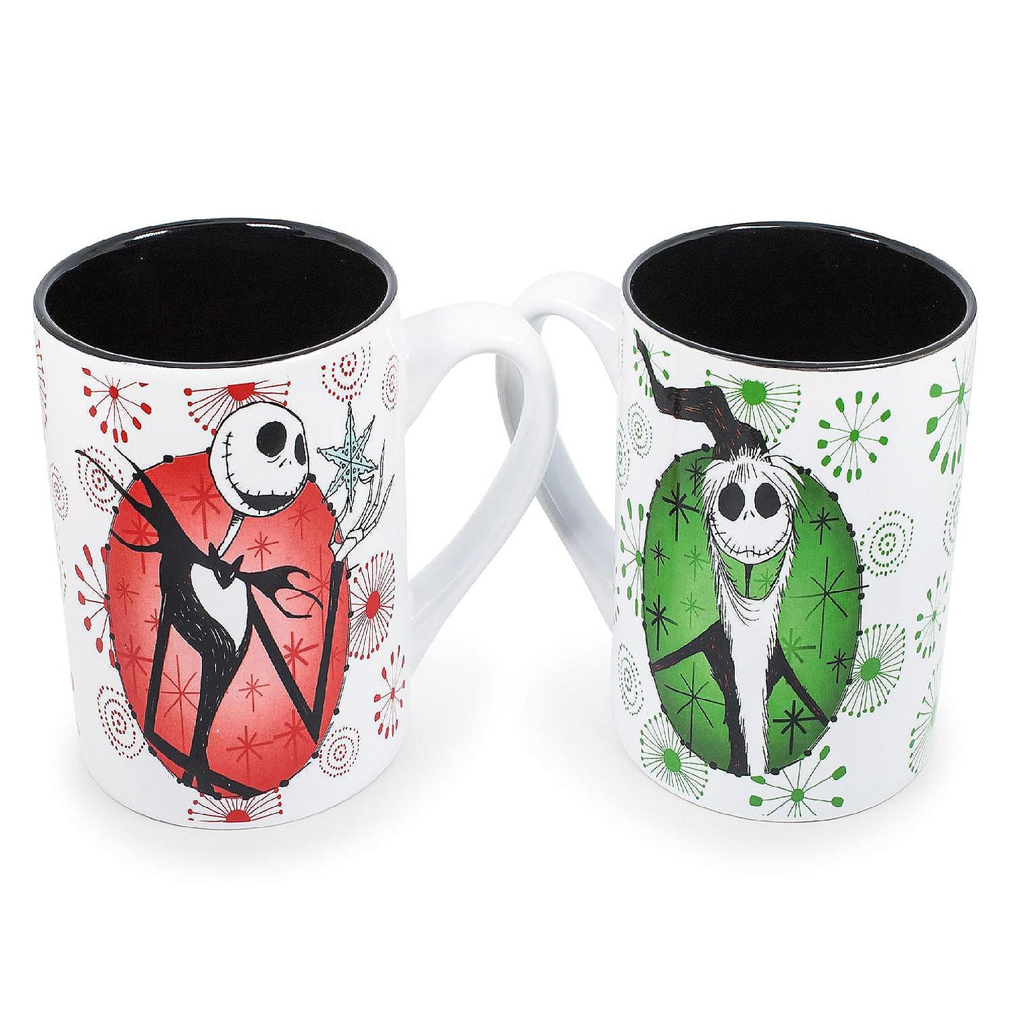 Nightmare Before Christmas Jack Holiday Mugs, Set of 2 Each Holds 14 Ounces | USA Decoration®