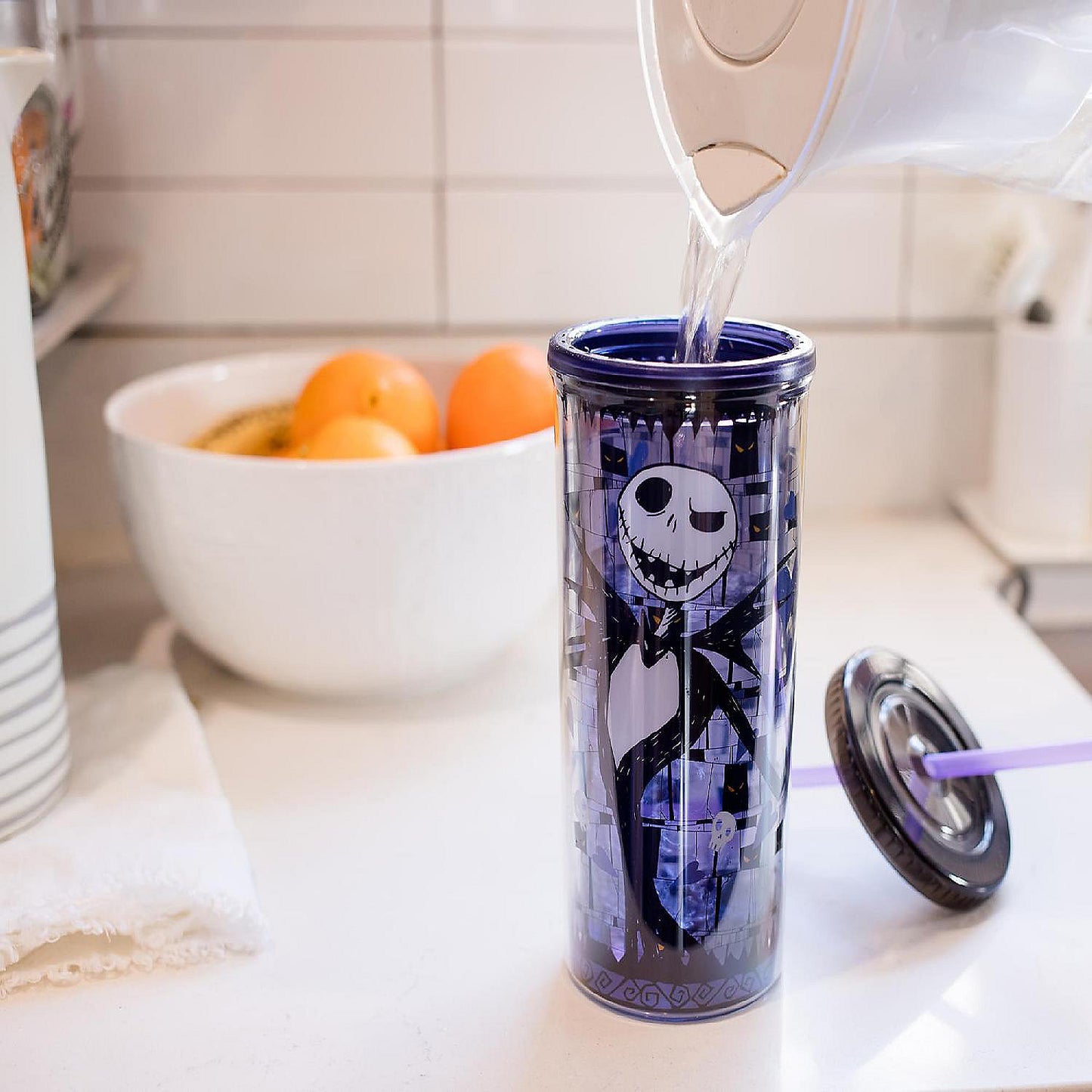 Nightmare Before Christmas Jack Skellington Carnival Cup With Straw 20 Ounces | USA Decoration®