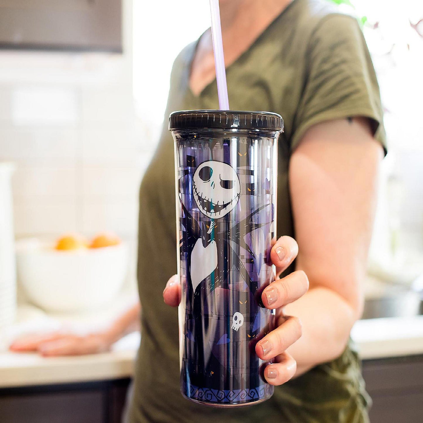 Nightmare Before Christmas Jack Skellington Carnival Cup With Straw 20 Ounces | USA Decoration®