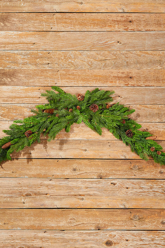 60” Noble Cedar Cone Table piece for Elegant Holiday and Winter Displays