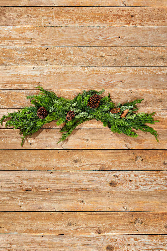 42” Real Touch Norfolk Spruce Juniper Swag for Elegant Seasonal Decor