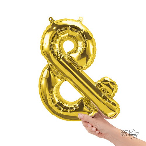 16 inch AMPERSAND - GOLD (AIR-FILL ONLY) | USA Decoration®