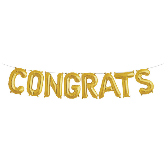 16 inch CONGRATS KIT - GOLD KIT (AIR-FILL ONLY) | USA Decoration®