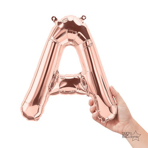 16 Inch Letter A | Northstar Rose Gold Balloon | Party Decoration | Air-Filled Balloon