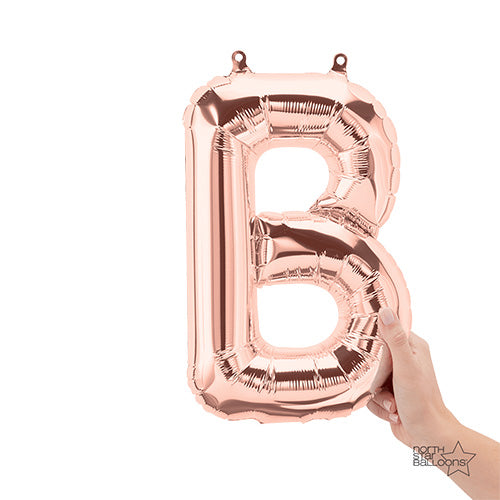 16 Inch Letter B | Northstar Rose Gold Air-Fill Balloon | USA Decoration®