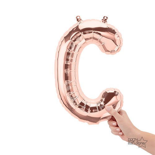 16 inch LETTER C - NORTHSTAR - ROSE GOLD (AIR-FILL ONLY) | USA Decoration®