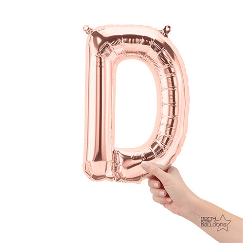 16 inch LETTER D - NORTHSTAR - ROSE GOLD (AIR-FILL ONLY) | USA Decoration®