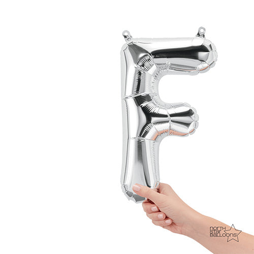 16 inch LETTER F - NORTHSTAR - SILVER (AIR-FILL ONLY) | USA Decoration®
