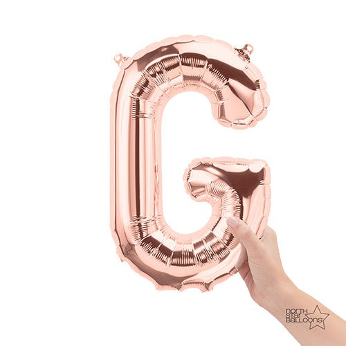 16 Inch Letter G | Northstar Rose Gold Balloon | Party Decoration | Air-Filled Balloon