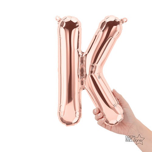 16 Inch Letter K | Northstar Rose Gold Balloon | Party Decoration | Air-Filled Balloon