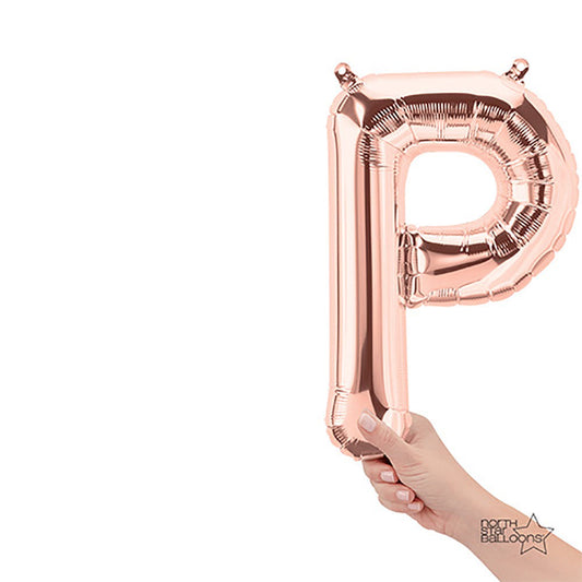 16 inch LETTER P - NORTHSTAR - ROSE GOLD (AIR-FILL ONLY) | USA Decoration®