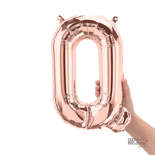 16 inch LETTER Q - NORTHSTAR - ROSE GOLD (AIR-FILL ONLY) | USA Decoration®