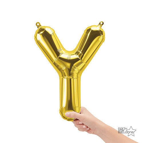 16 Inch Letter Y | Northstar Gold Air-Fill Balloon | USA Decoration®