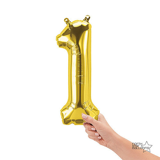 16 inch NUMBER 1 - NORTHSTAR - GOLD (AIR -FILL ONLY) | USA Decoration®