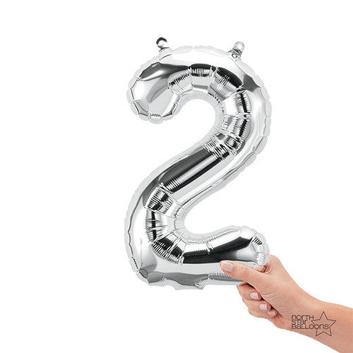 16 inch NUMBER 2 - NORTHSTAR - SILVER (AIR -FILL ONLY) | USA Decoration®