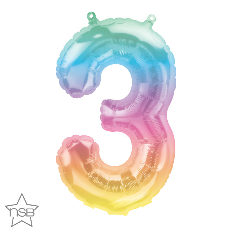 16 inch NUMBER 3 - JELLI OMBRE (AIR-FILL ONLY) | USA Decoration®