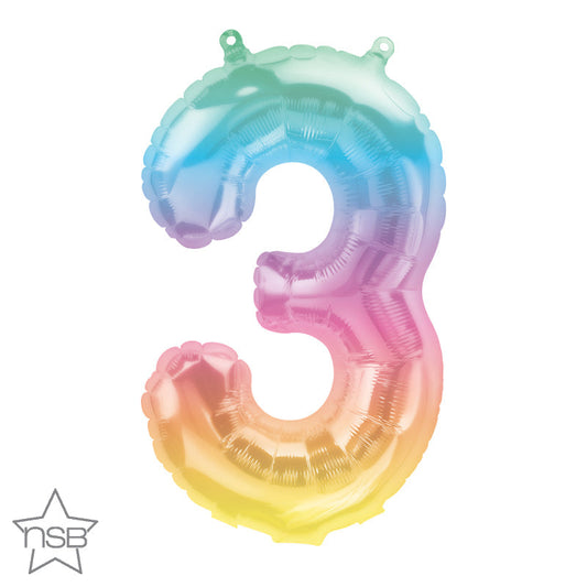 16 inch NUMBER 3 - JELLI OMBRE (AIR-FILL ONLY) | USA Decoration®