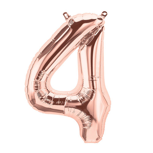 16 inch NUMBER 4 - NORTHSTAR - ROSE GOLD (AIR -FILL ONLY) | USA Decoration®