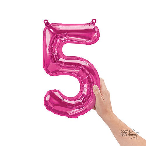 16 inch NUMBER 5 - NORTHSTAR - MAGENTA (AIR -FILL ONLY) | USA Decoration®