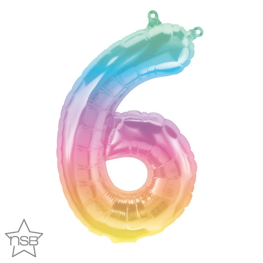 16 inch NUMBER 6 - JELLI OMBRE (AIR-FILL ONLY) | USA Decoration®