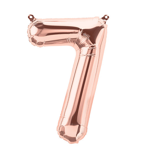 16 inch NUMBER 7 - NORTHSTAR - ROSE GOLD (AIR -FILL ONLY) | USA Decoration®