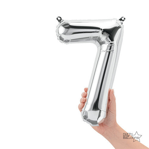 16 inch NUMBER 7 - NORTHSTAR - SILVER (AIR -FILL ONLY) | USA Decoration®