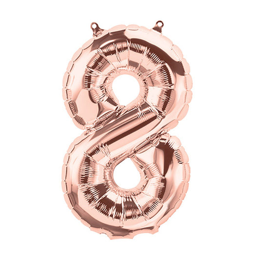16 inch NUMBER 8 - NORTHSTAR - ROSE GOLD (AIR -FILL ONLY) | USA Decoration®
