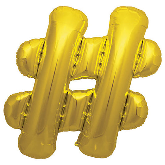 34 inch HASHTAG - GOLD | USA Decoration®