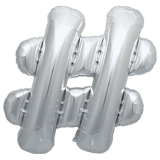34 inch HASHTAG - SILVER | USA Decoration®