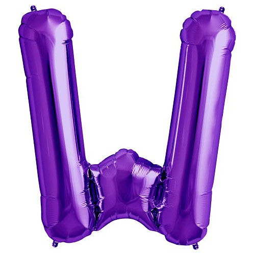 34 inch LETTER W - NORTHSTAR - PURPLE | USA Decoration®
