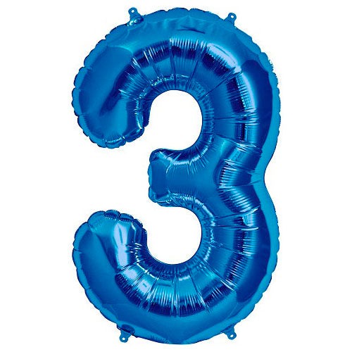 34 inch NUMBER 3 - NORTHSTAR - BLUE | USA Decoration®