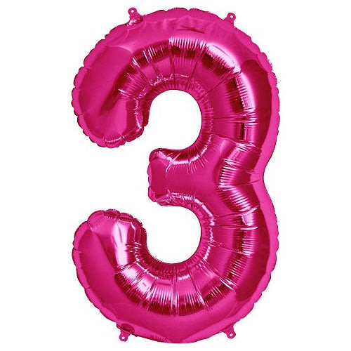 34 inch NUMBER 3 - NORTHSTAR - MAGENTA | USA Decoration®