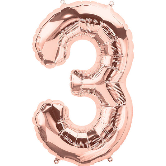 34 inch NUMBER 3 - NORTHSTAR - ROSE GOLD | USA Decoration®