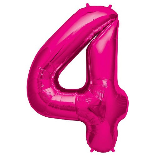 34 inch NUMBER 4 - NORTHSTAR - MAGENTA | USA Decoration®