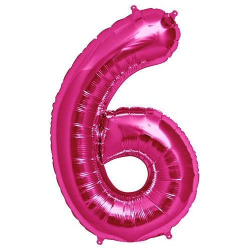 34 inch NUMBER 6 - NORTHSTAR - MAGENTA | USA Decoration®