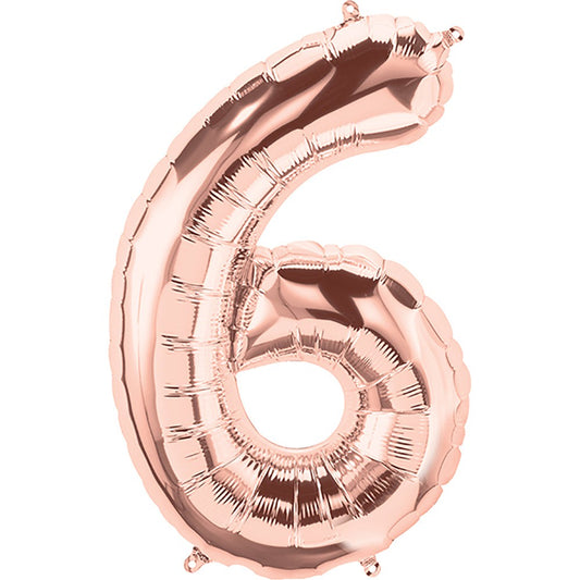34 inch NUMBER 6 - NORTHSTAR - ROSE GOLD | USA Decoration®