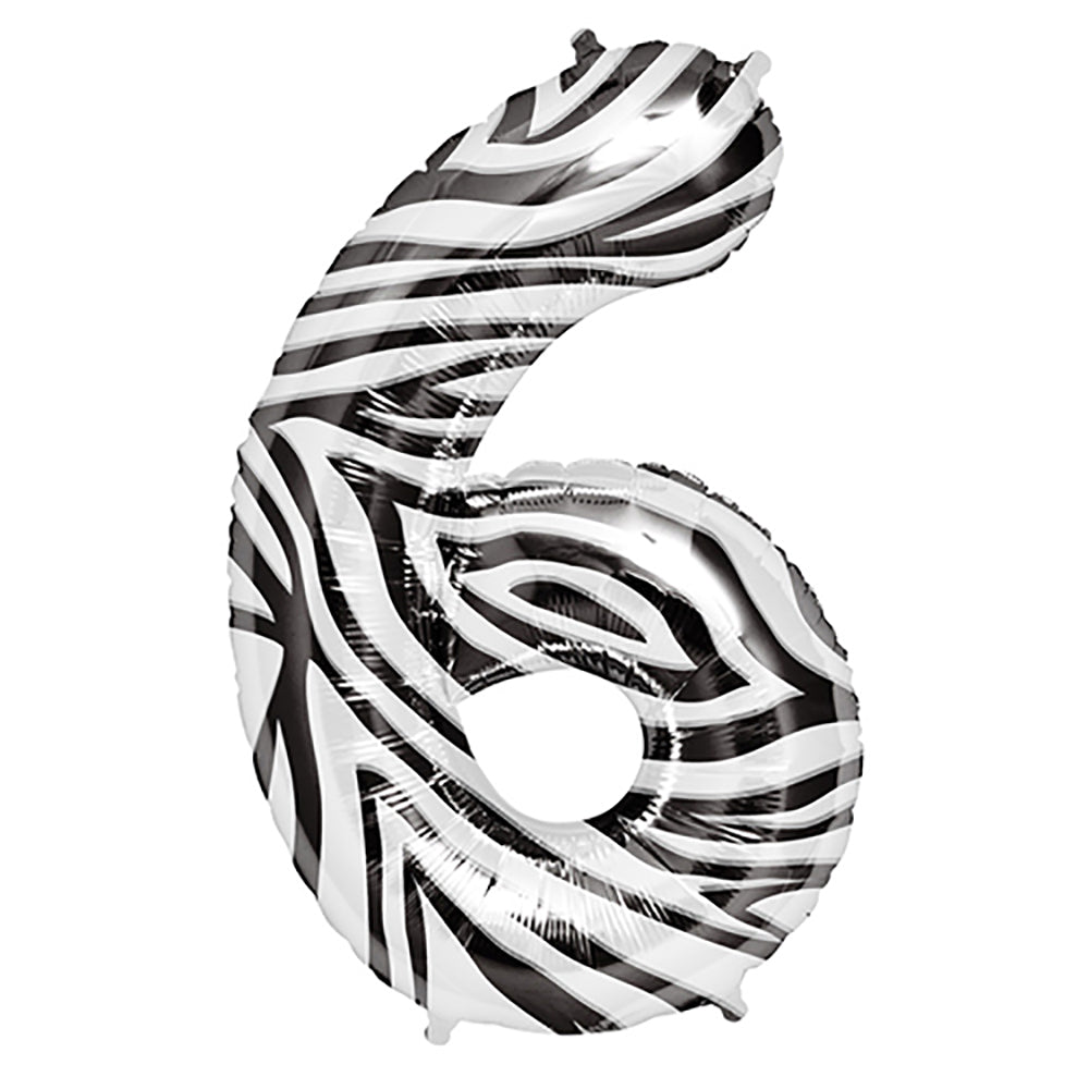 34 inch NUMBER 6 - NORTHSTAR - ZEBRA | USA Decoration®