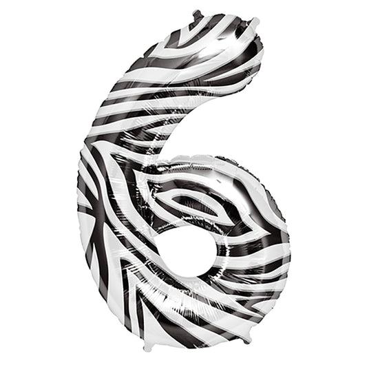 34 inch NUMBER 6 - NORTHSTAR - ZEBRA | USA Decoration®