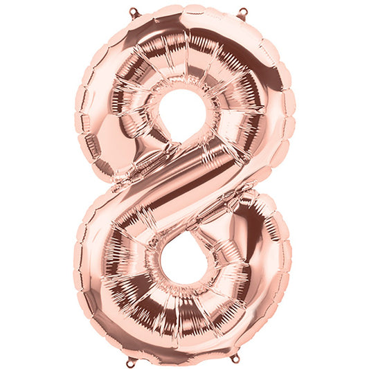 34 inch NUMBER 8 - NORTHSTAR - ROSE GOLD | USA Decoration®