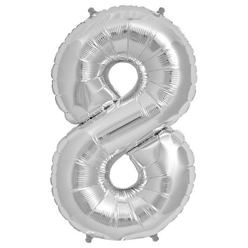 34 inch NUMBER 8 - NORTHSTAR - SILVER | USA Decoration®