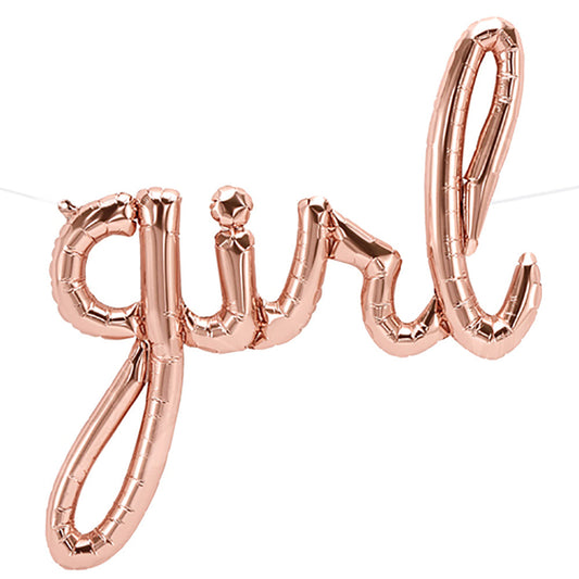 39 inch GIRL SCRIPT - ROSE GOLD (AIR-FILL ONLY) | USA Decoration®