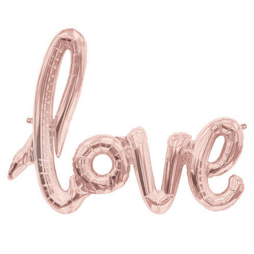 40 inch LOVE SCRIPT - ROSE GOLD (AIR-FILL ONLY) | USA Decoration®