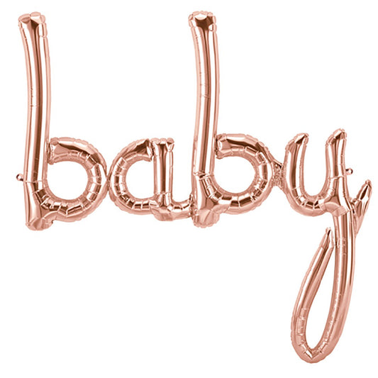46 inch BABY SCRIPT - ROSE GOLD (AIR-FILL ONLY) | USA Decoration®