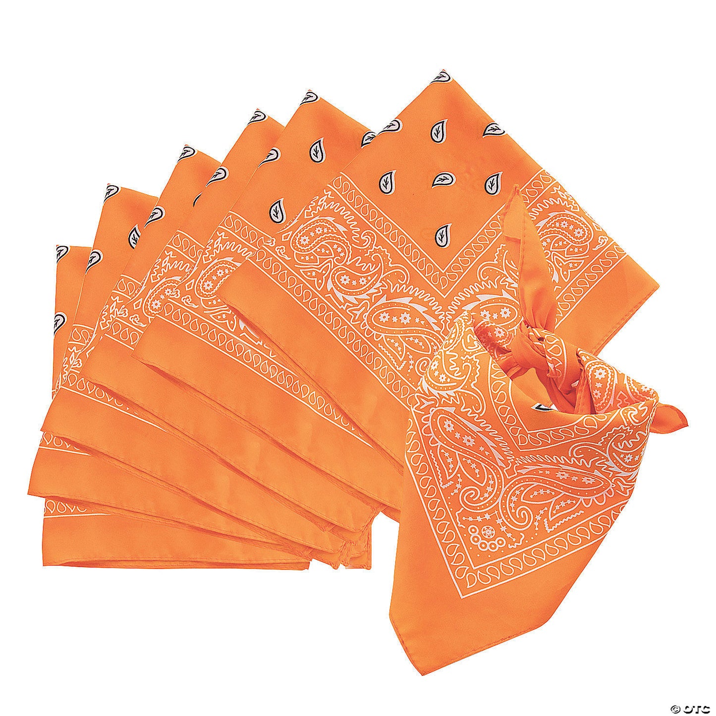 Orange Bandanas - 12 Pc.