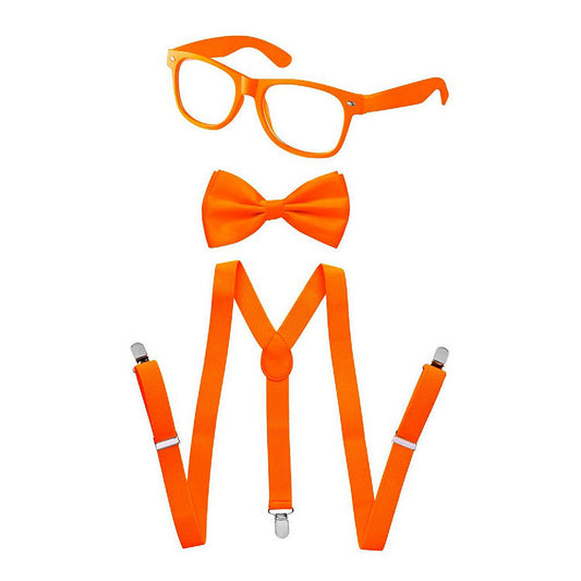 1 Set(s): Orange Suspenders, Bowtie, Sunglasses | USA Decoration®
