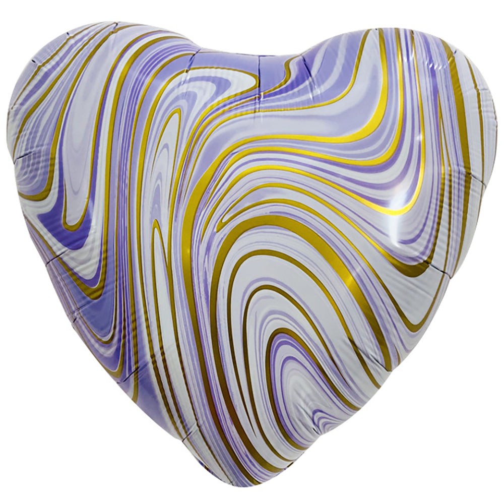 18 inch AGATE HEART - PURPLE & GOLD | USA Decoration®