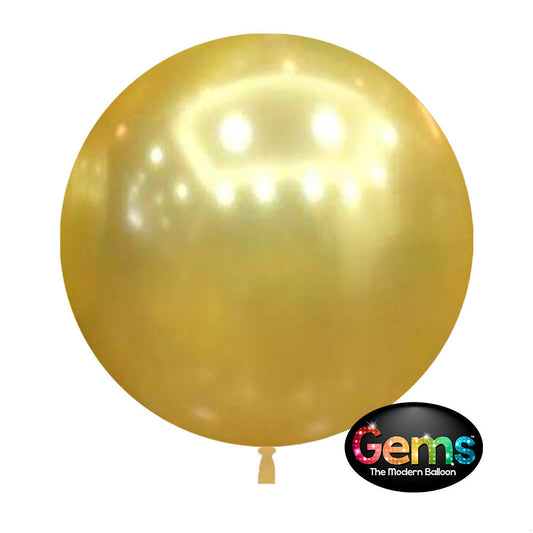 18 inch GEMS BALLOON - BRIGHT GOLD (5 PK) | USA Decoration®