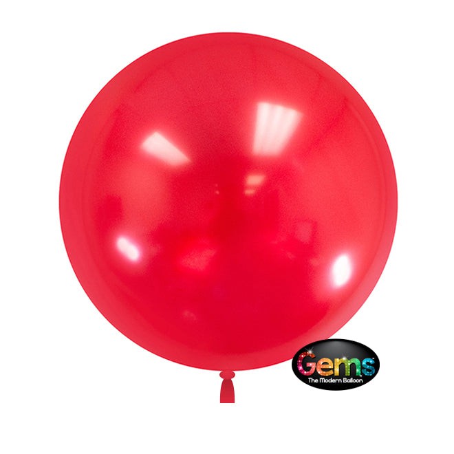18 inch GEMS BALLOON - CHERRY RED (5 PK) | USA Decoration®