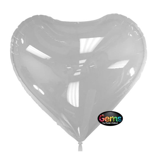 18 inch GEMS BALLOON - CLEAR HEART (AIR-FILL ONLY) (3 PK) | USA Decoration®