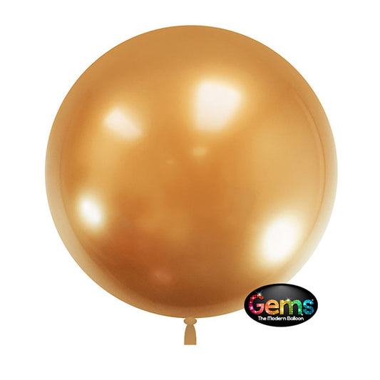 18 inch GEMS BALLOON - GLITZY GOLD (5 PK) | USA Decoration®